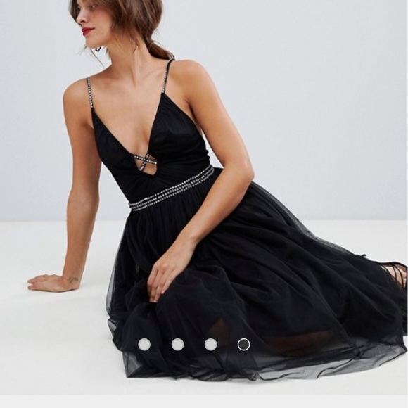 ✨ NWT ASOS Tulle Rhinestone Dress - Picture 1 of 8